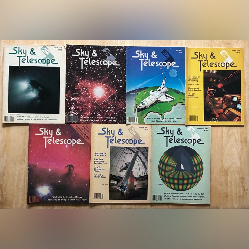 Lot 7: 1987 Sky & Telescope Magazines
